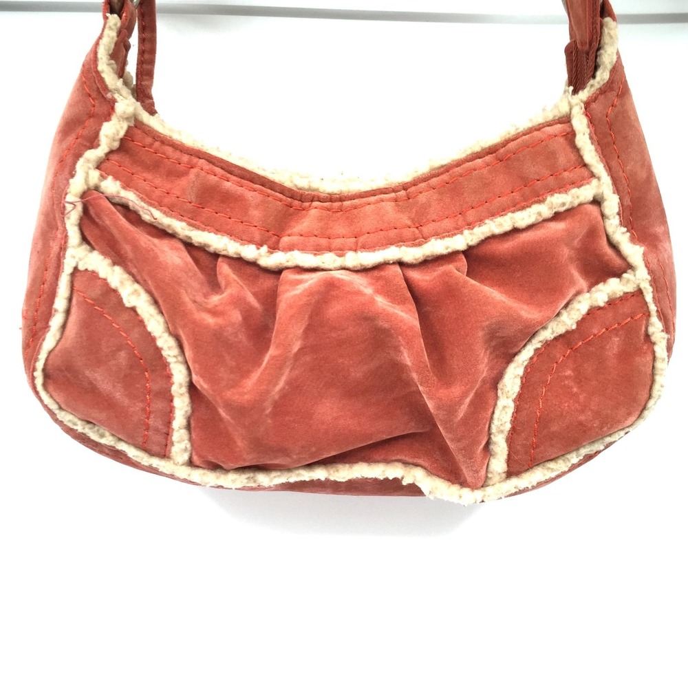 y2k vintage Unionbay peach pink sherpa small under arm bag shoulder bag - Picture 2 of 10